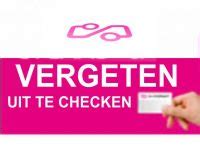 ovcard vergeten te checken.